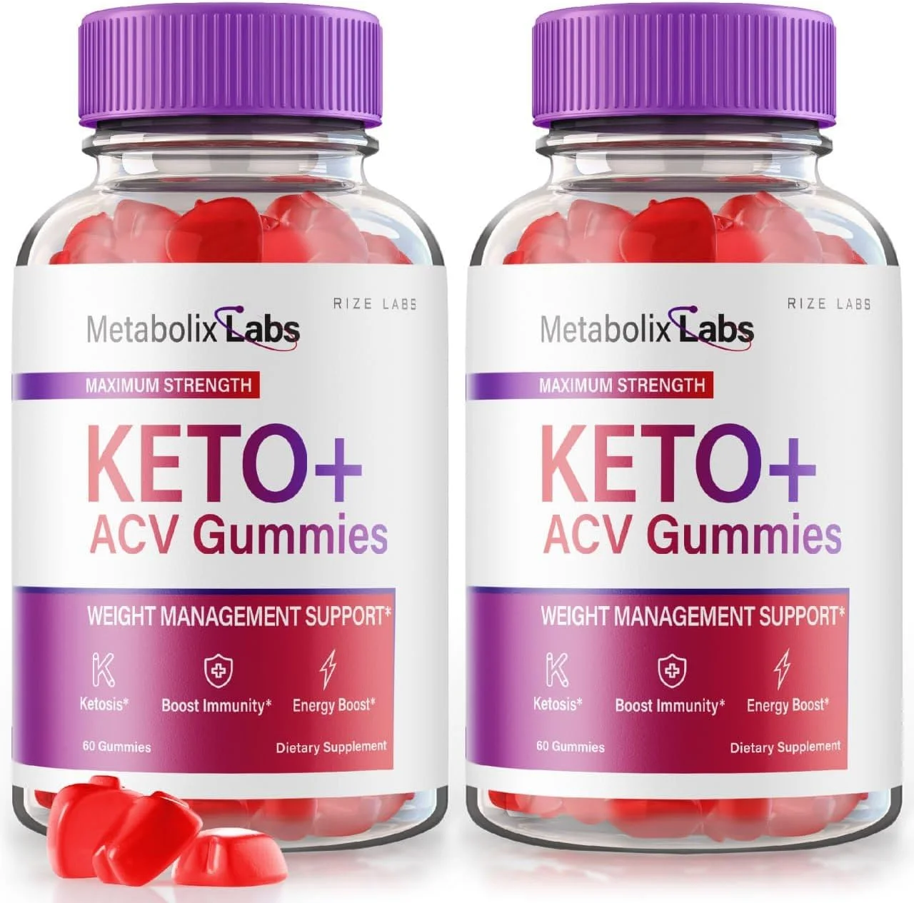 (2 Pack) Metabolix Labs Keto ACV Gummies - Metabolix Labs Keto Plus ACV Gummies MetabolixLabs Supplement Metabolix Labs Keto + ACV Gummy, AC Ketosis Gomitas Gunmies (120 Gummies)