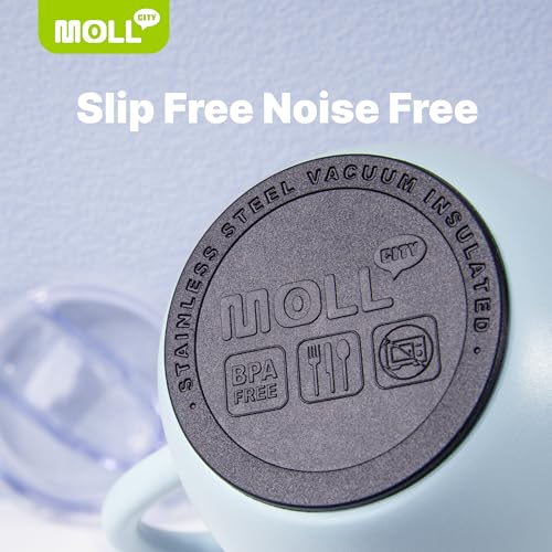 Tumbler with Lid and Straw-12 oz Stainless Steel Double Wall Vacuum Insulated Tumbler Cup with Handle (Canyon Red-Sky Blue)