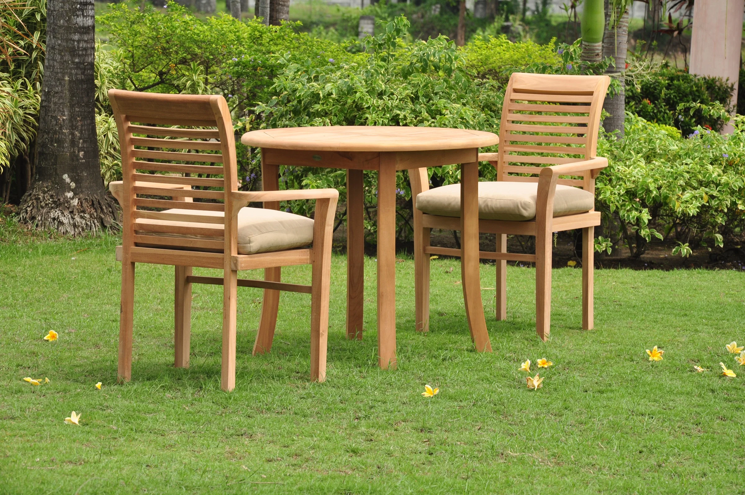 Teak Dining Set:2 Seater 3 Pc - 36