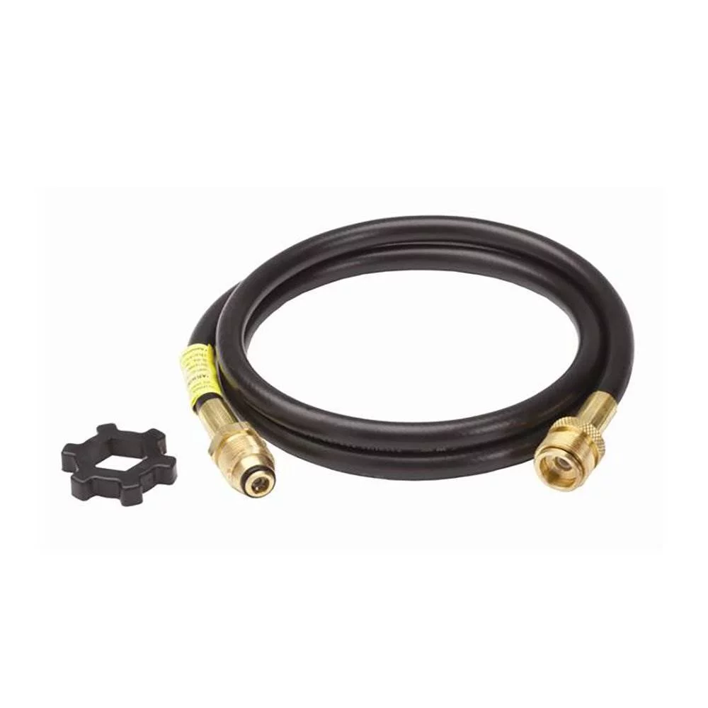 Mr Heater-F273702 12 ft Propane Hose Assembly with Swivel 1 in-20 Male Throwaway Cylinder Thread x Excess Flow Soft Rubber Nose P.O.L. with Handwheel