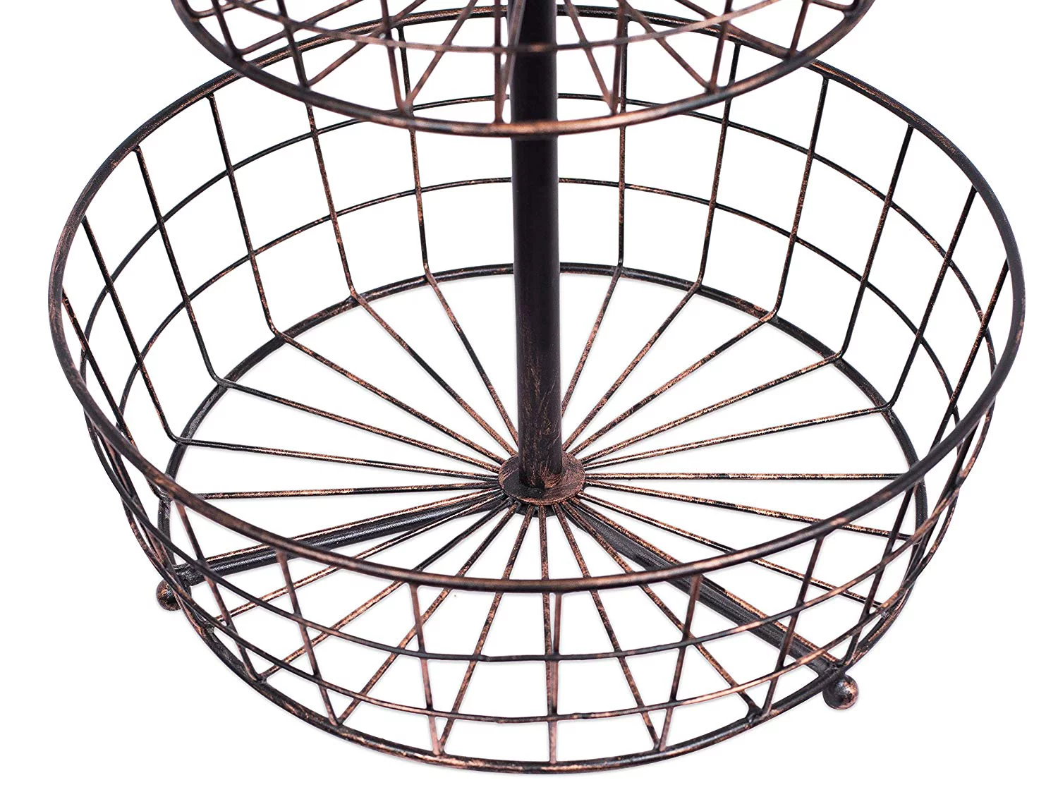 BirdRock Home Metal 2-Tier Wire Fruit Basket - Oil Rubbed Bronze