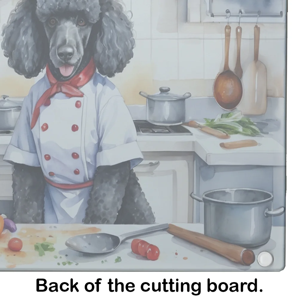 Black Poodle The Chef Glass Cutting Board 12 in x 15 in