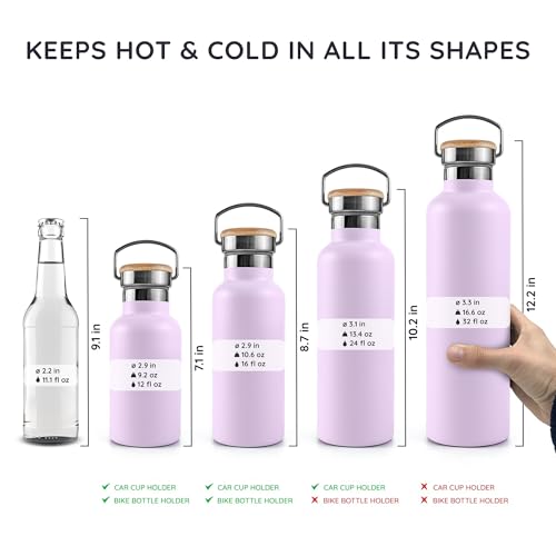 Bambaw 32 oz Water Bottle | Insulated Water Bottles | Water Bottle Stainless Steel | Insulated Travel Water Bottle | Insulated Water Bottle | Stainless Steel Water Bottles | 1 Liter Water Bottles