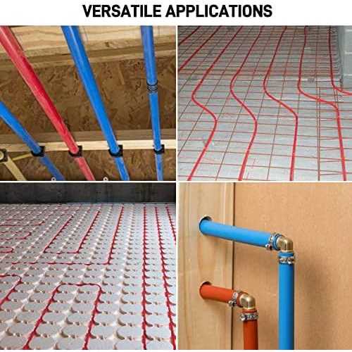 PEX Pipe 1/2 Inch 100ft 2 Rolls PEX Tubing EVOH PEX-B Pipe Non Oxygen Barrier Durable Leakage-Proof Flexible For Residential Water Lines In Homes