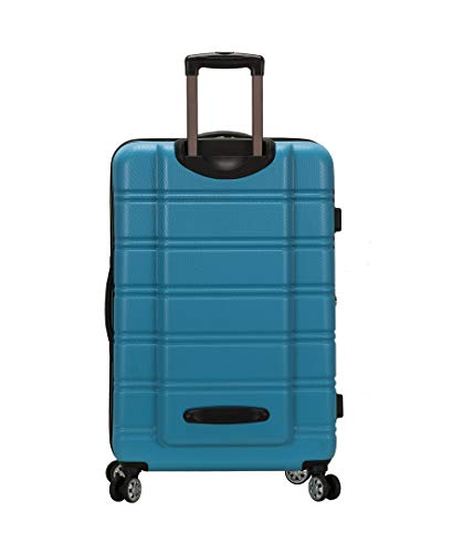 Rockland Melbourne Hardside Expandable Luggage with Spinner Wheels, 2TONEBLUE, 2 Piece (20/28)