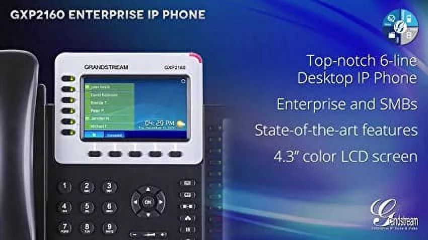 Grandstream GS-GXP2160 Enterprise IP Telephone VoIP Phone and Device - Black