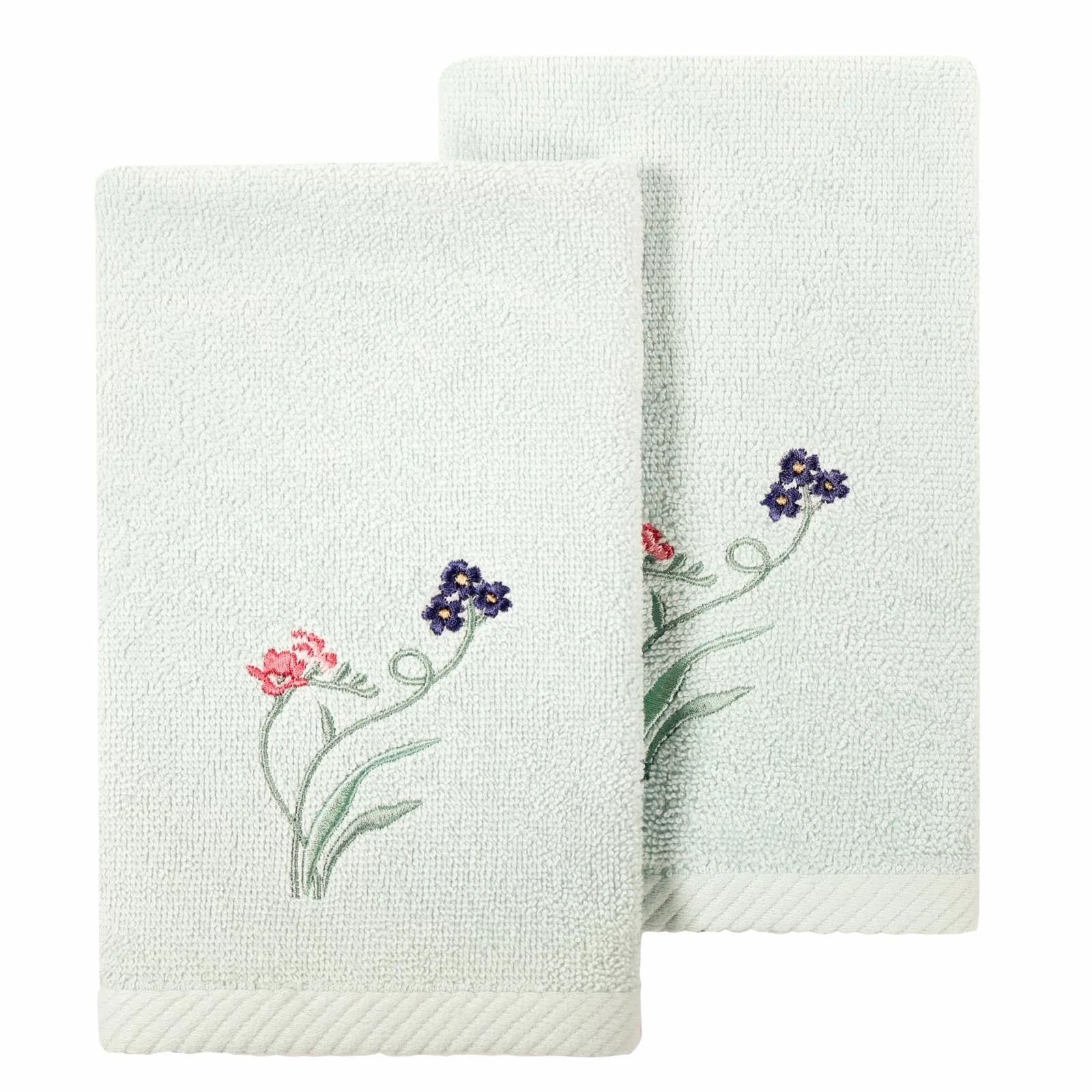 Linum Home Textiles 100% Turkish Cotton Stella 2PC Embellished Hand Towel Set