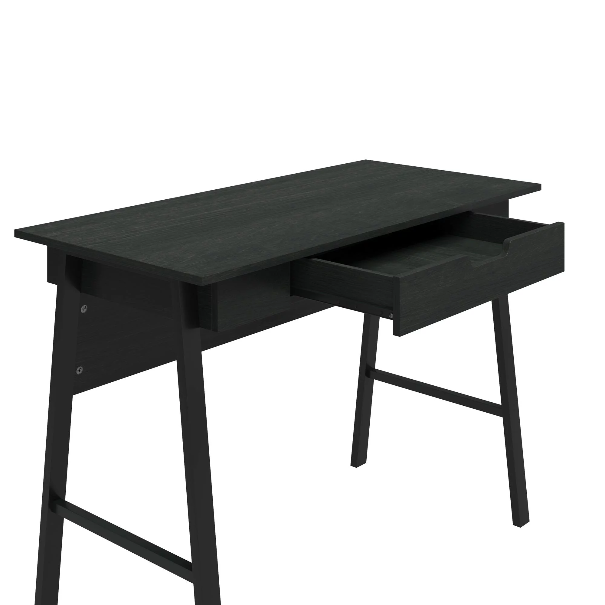 Ameriwood Home Oviedo Computer Desk with Drawer, Black Oak