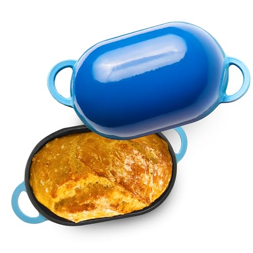 LoafNest: The Original Breadbaking Dutch Oven. 2 Qt Covered Cast Iron Yeast and Sourdough Baker. Non-Toxic Oven-Safe to 500 F [Casserole only]