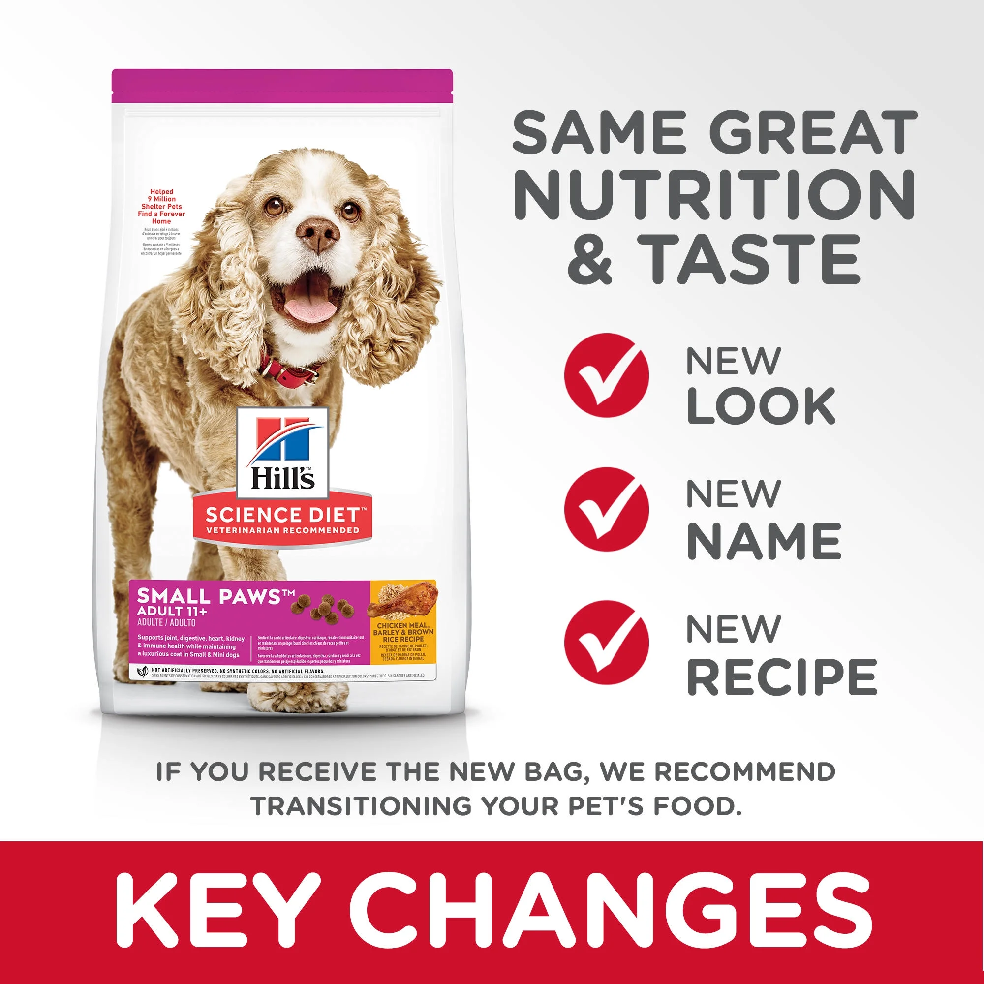 Hill's Science Diet Adult 11+ Small & Toy Breed Age Defying Chicken Meal Rice & Barley Recipe Dry Dog Food, 4.5 lb bag
