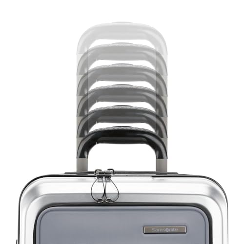 Samsonite Carry-On Pro Front Pocket Hardside Expandable 21-Inch Octiv Luggage: Durable & Impact Resistant, 360° Aero Trac Spinner Wheels, Adjustable Telescopic Handle, TSA Approved Lock - Silver
