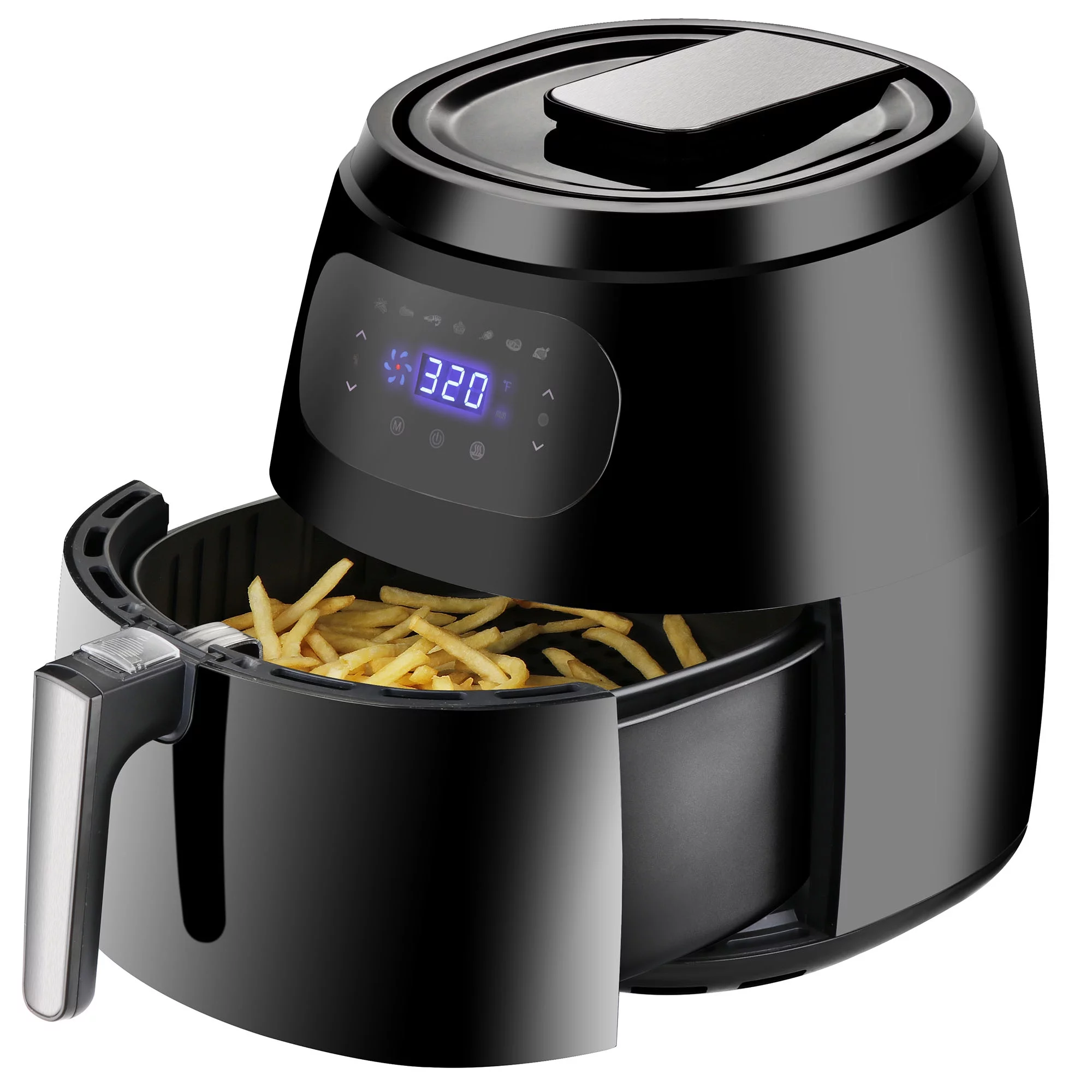 ZENY 7.6QT Deep 1700W Air Fryer LCD Screen Temperature Control 7 Cooking Presets