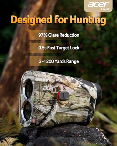 Acer Gadget Golf Rangefinder with Slope - 1200/1700Yards Laser Range Finder for Hunting, 6X Magnification Rangefinders Golf with Flag Pole Locking Vibration, Rechargeable Magnetic Golfing Gift for Men