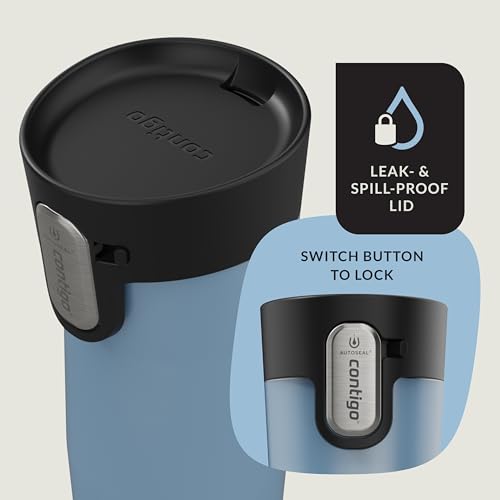 Contigo AUTOSEAL West Loop Vacuum-Insulated Stainless Steel Travel Mug with Easy-Clean Lid 20 oz Sake