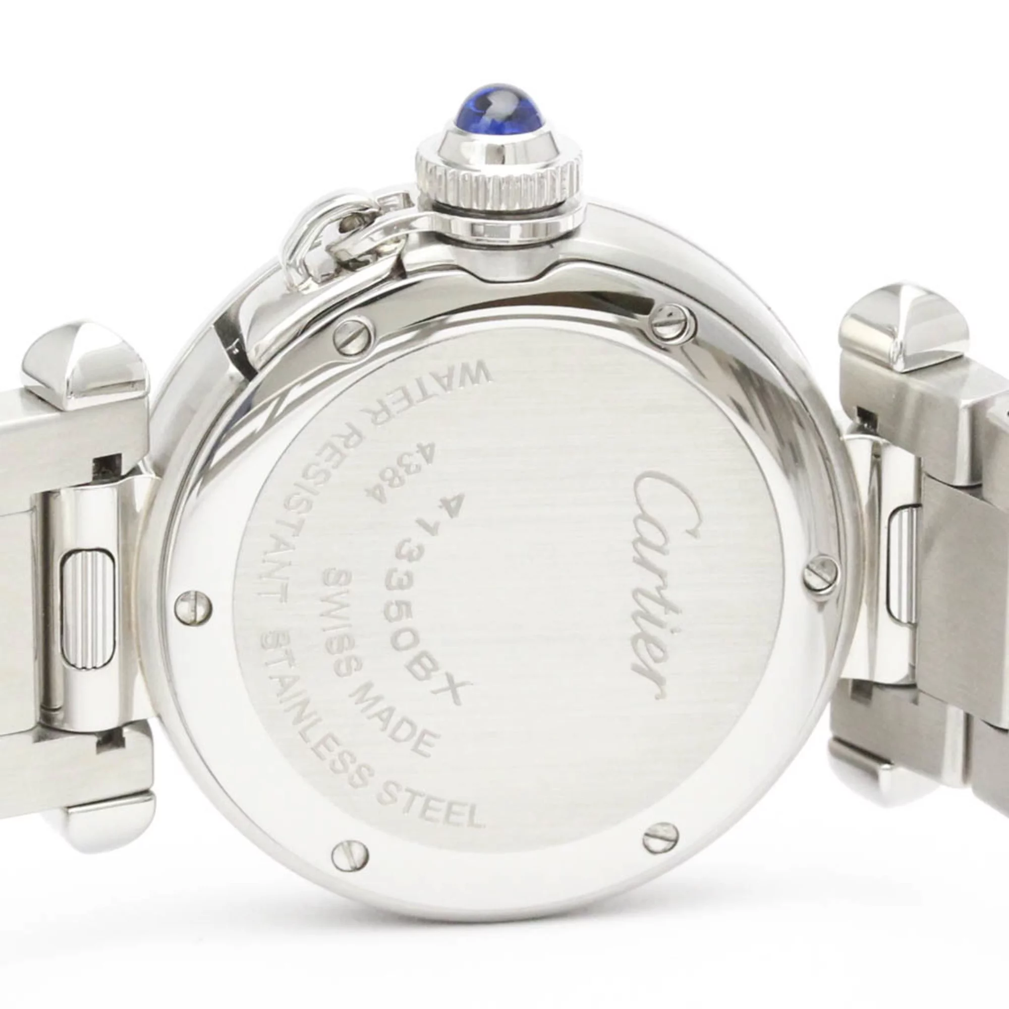 Pre-Owned Polished CARTIER Pasha De Cartier Steel Quartz Ladies watch WSPA002 BF549545 (Good)
