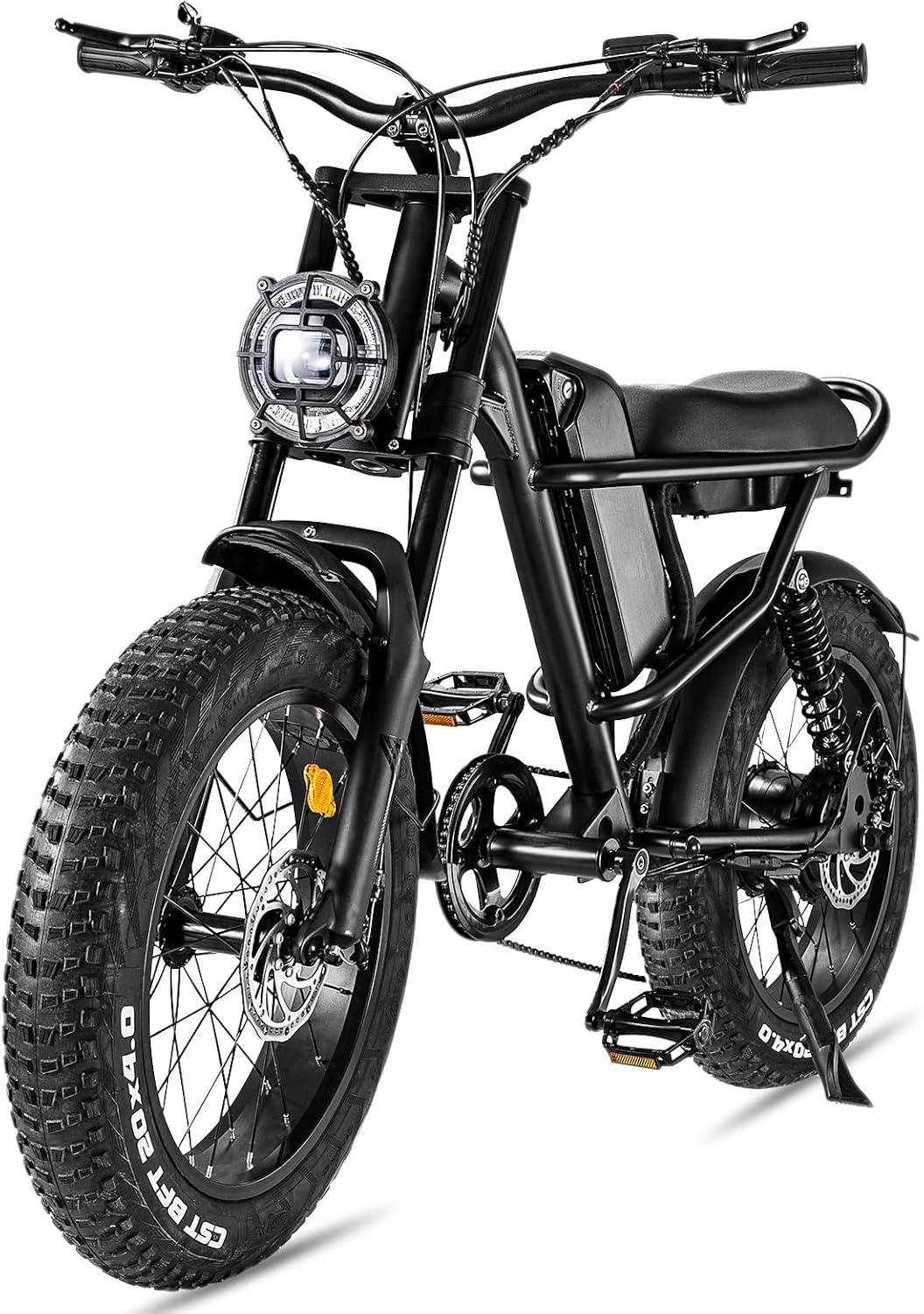 Electric Bike for Adults, 750W Electric Mountain Bike 28 MPH Adults Electric Bicycle with Removable 48V 15.6Ah Battery, 20'' Fat Tire Ebike, Shimano 7-Speed, 5 Level PAS, 80 Miles