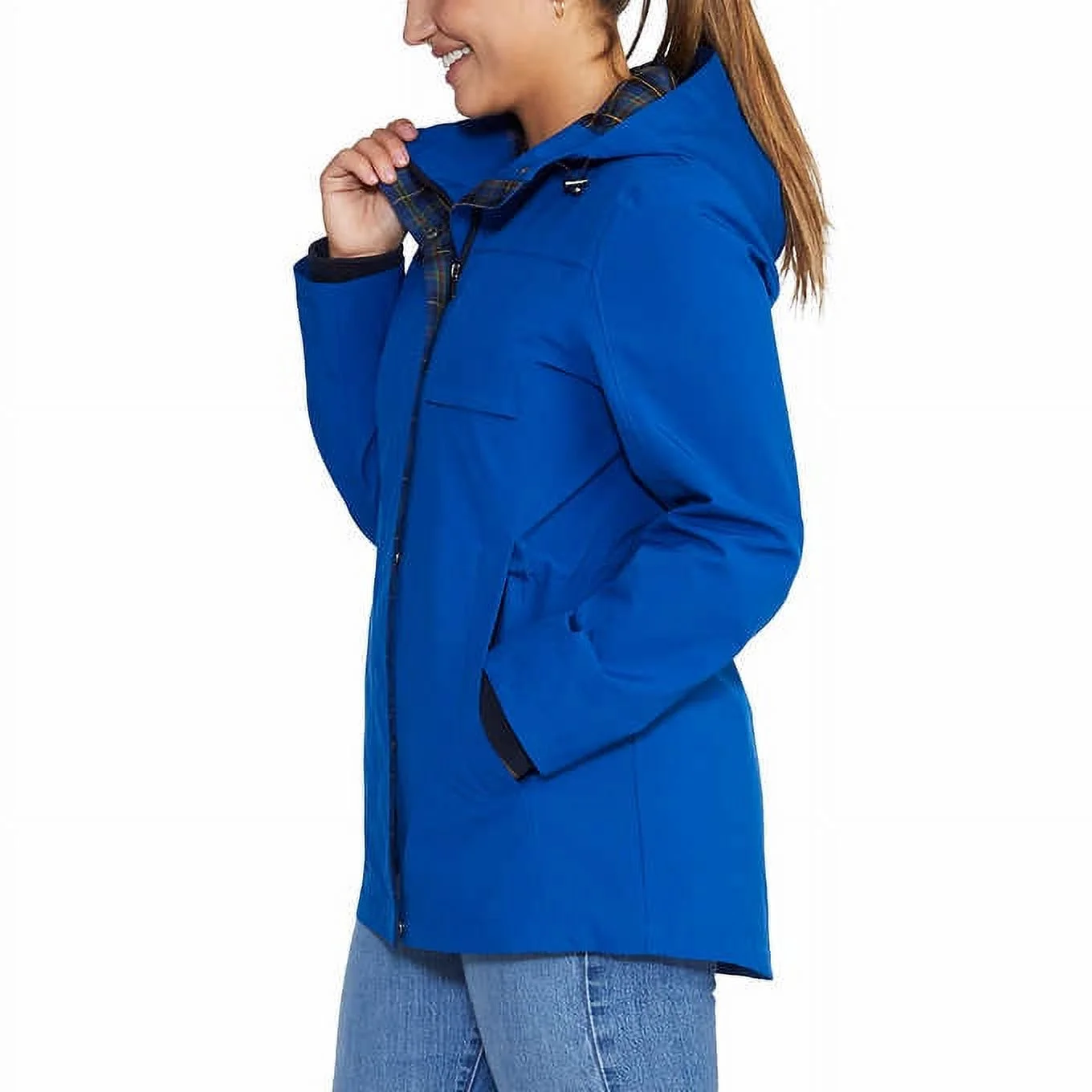 Pendleton Womens Waterproof Breathable Rain Trail Jacket (Blue, Medium)