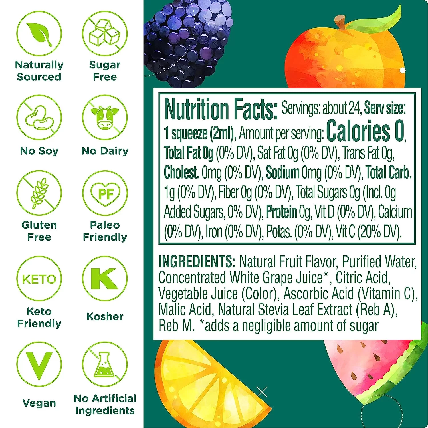 Stur Liquid Water Enhancer | Classic Variety | Sweetened with Stevia | High in Vitamin C & Antioxidants | Sugar Free | Zero Calories | Keto | Vegan | 5 Bottles, Makes 120 Drinks