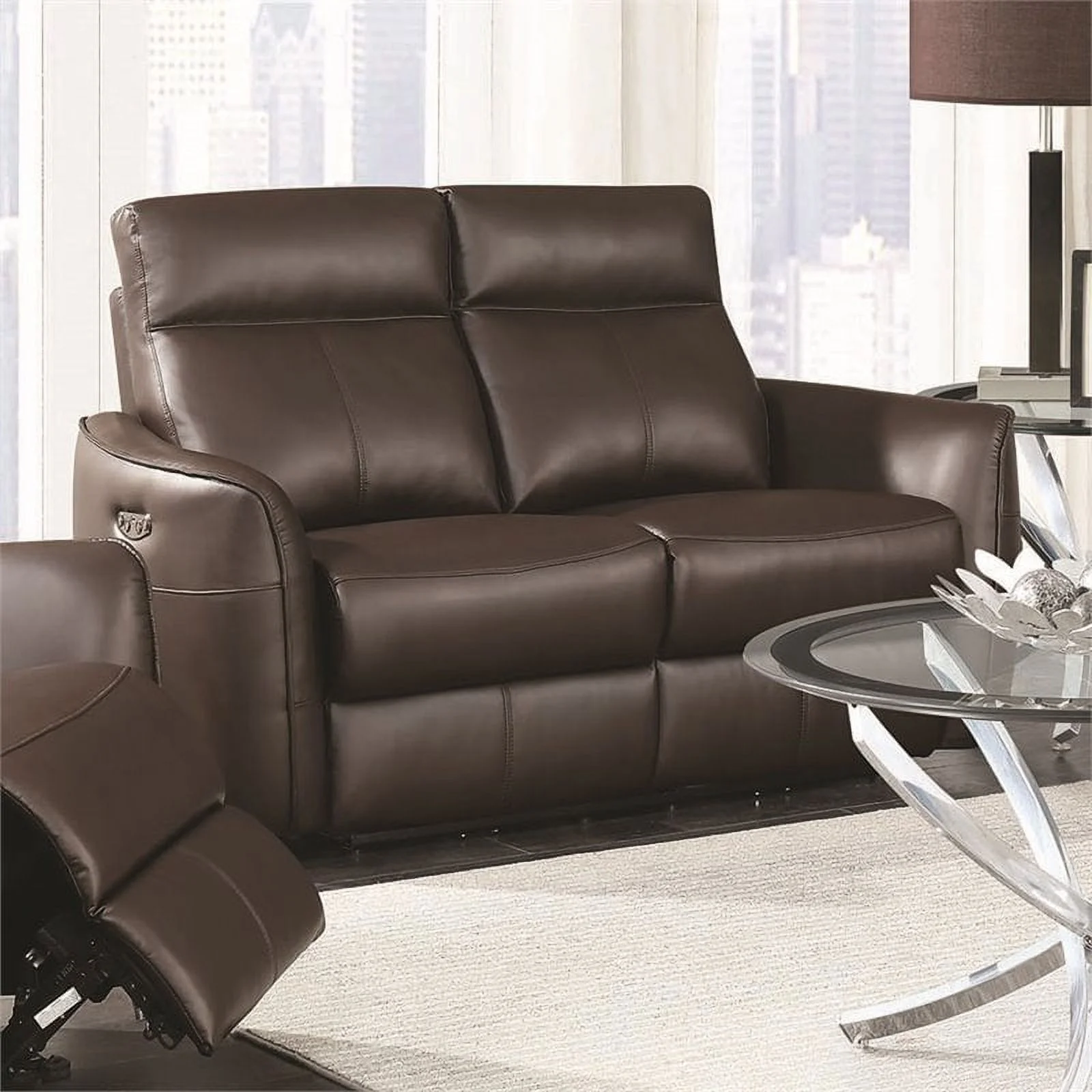 Scranton Dark Brown Power^2 Loveseat