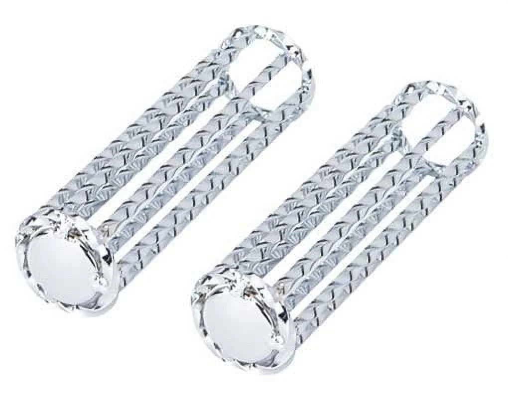 Twisted Grips Chrome. Bike grips, bicycle grips, lowrider grips, beach cruiser grips, mountain bike grips