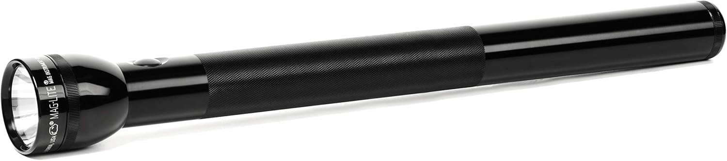 Maglite Heavy-Duty Incandescent 6-Cell D Flashlight in Display Box, Black