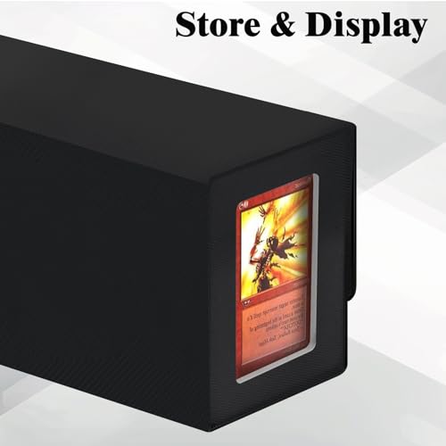 Trading Card Storage Box, Magnetic, Toploaders, Black, Bulk Boxes for Tcg, Sports, Game, Basketball, Fits 850 Sports and 1200 Standard Cards-4 Pack