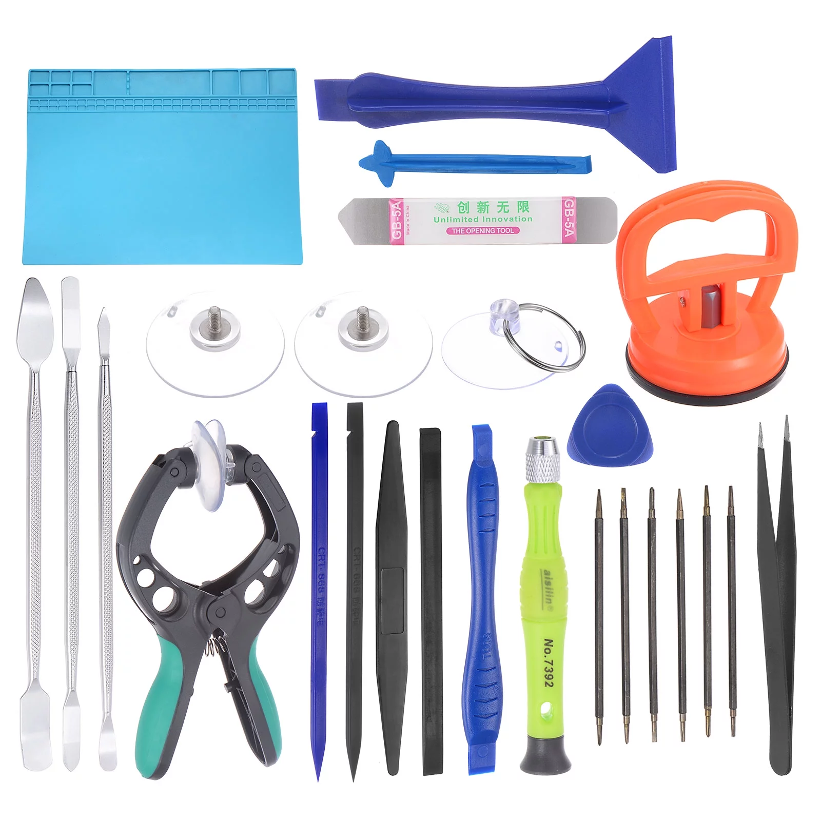 Uxcell Electronics Repair Tool Kit 18 in 1 Magnetic Precision Screwdriver Tweezer Crowbar Sets