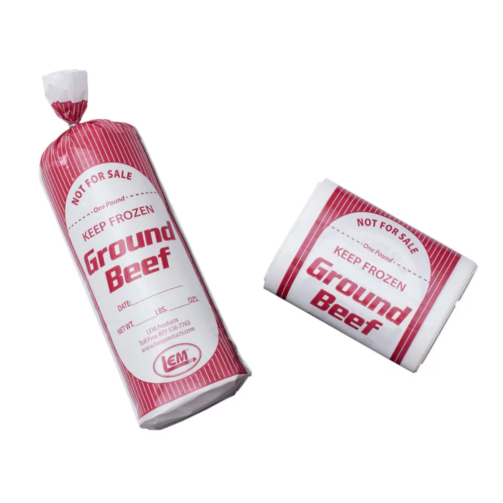 LEM 1 lb. Ground Beef Bags |1000 Count