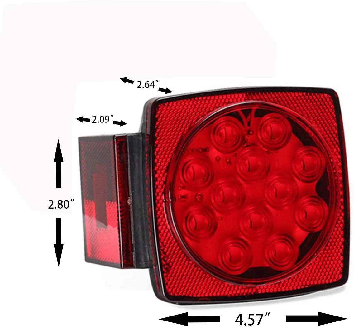 Trailer Lights Kit LED Night 12V Dot Certified Waterproof Tail Light Set Red Universal ​Cyfie