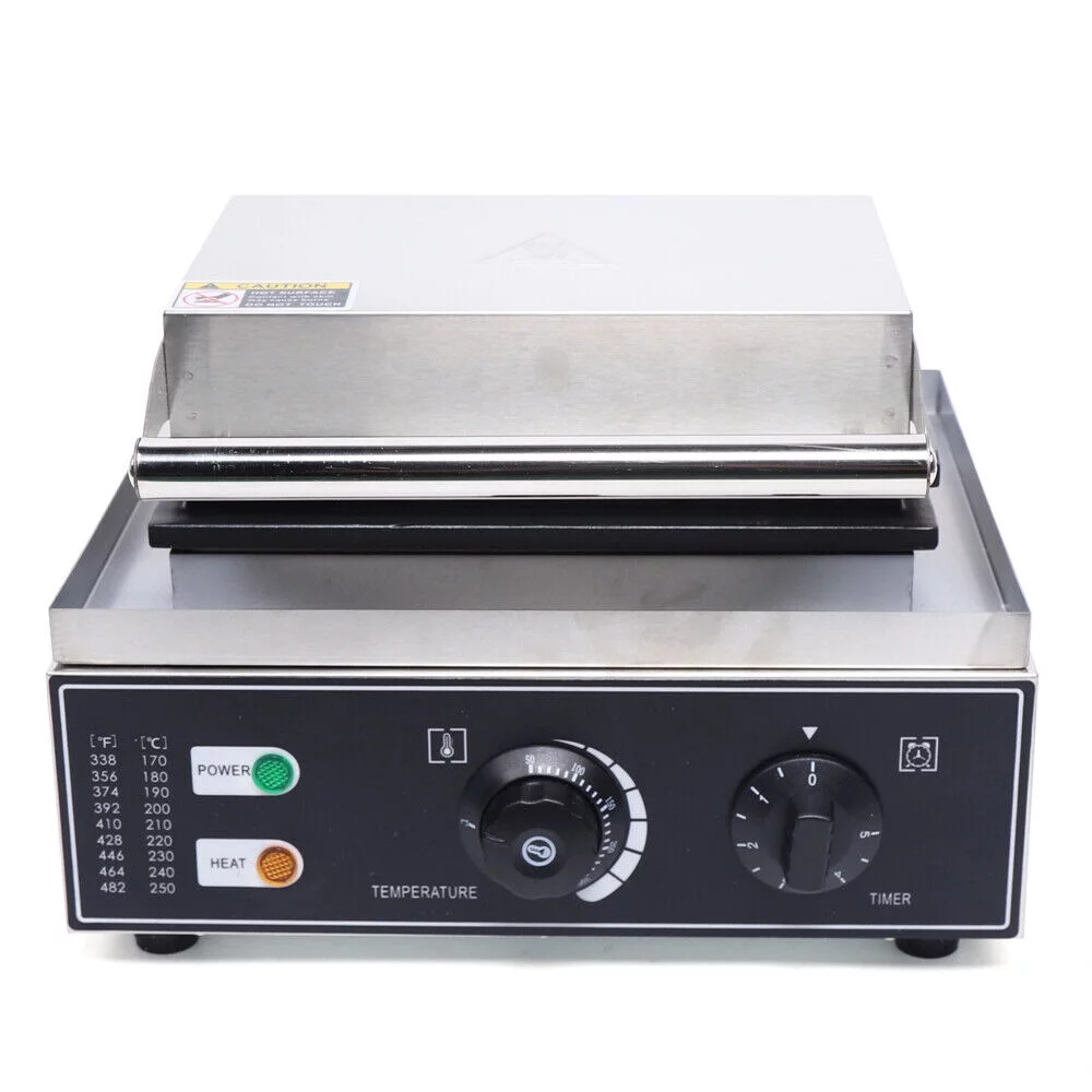 Commercial Electric Waffle Maker Cooking Baker 5 Lolly Nonstick Hot Dog Machine