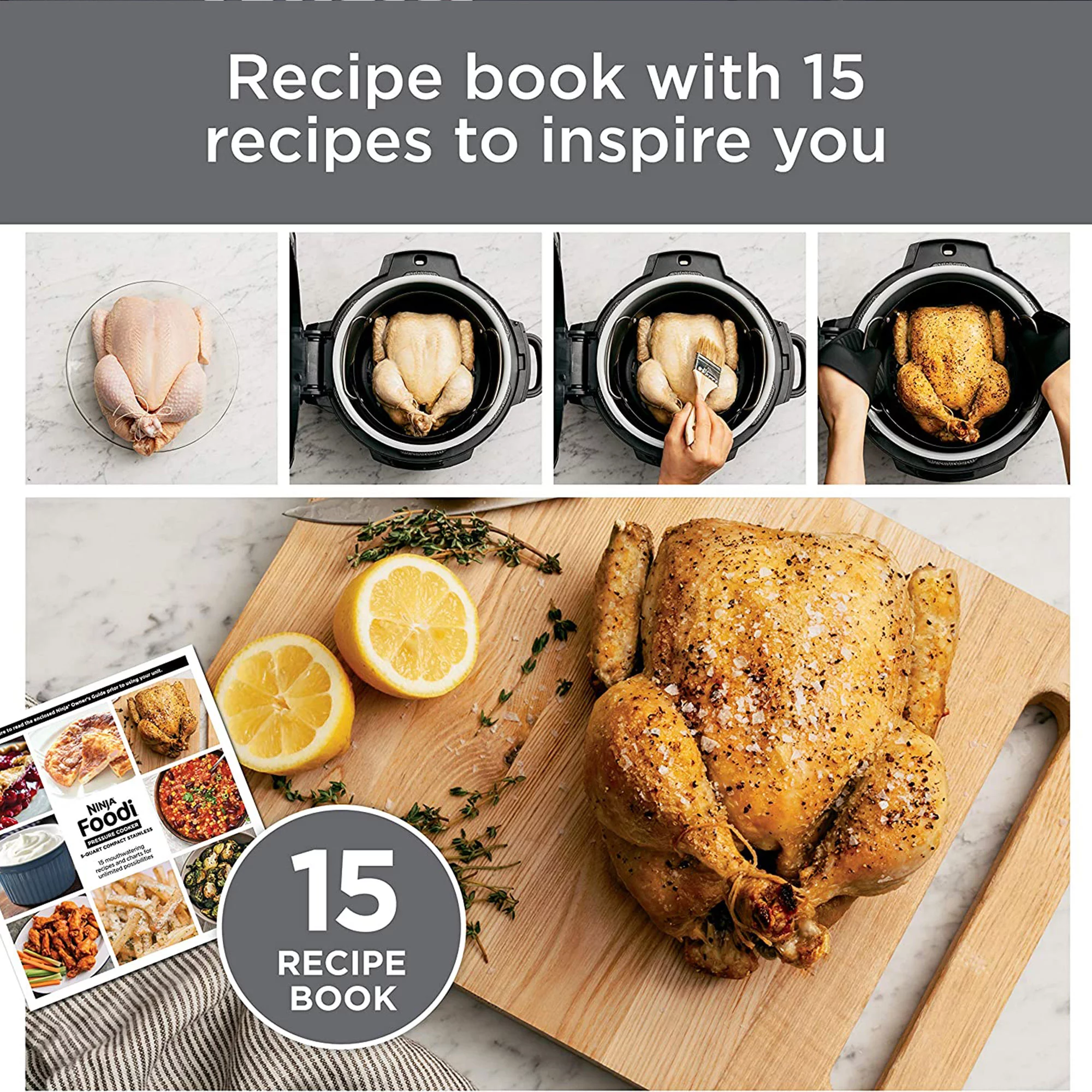 Ninja Foodi 9 in 1 Pressure Cooker and Air Fryer with Nesting Rack, Silver