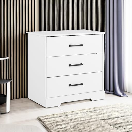 Prepac Sonoma Traditional Tall Nightstand Side Table with 3 Drawers, Functional Tall 3-Drawer Bedside Table 16