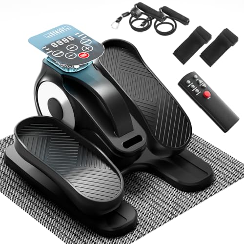 Under Desk Elliptical Machine, Electric Ellipse Leg Exerciser with Remote,Suitable for Leg Exercises for Elderly People ，12 Auto Modes &12 Adjustable Quiet