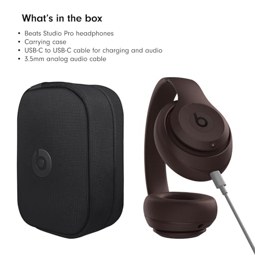 Beats Studio Pro - Wireless Bluetooth Noise Cancelling Headphones - Personalized Spatial Audio, USB-C Lossless Audio, Apple & Android Compatibility, Up to 40 Hours Battery Life - Black