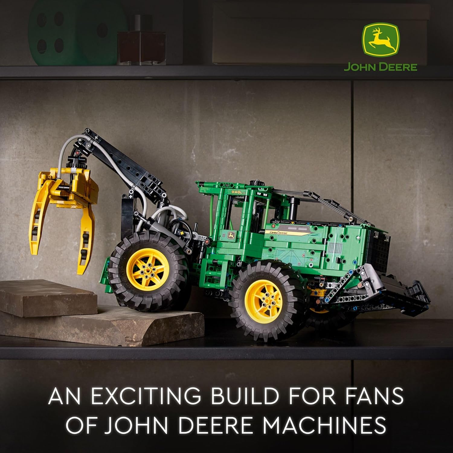 LEGO Technic John Deere 948L-II Skidder 42157 Advanced Tractor Toy Building Kit for Kids Ages 11 and Up, Gift for Kids Who Love Engineering and Heavy-Duty Farm Vehicles