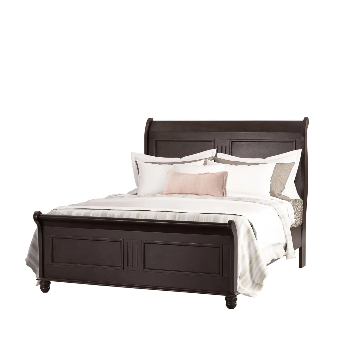 Devon & Claire Carly Traditional Wooden Queen Bed, Brown