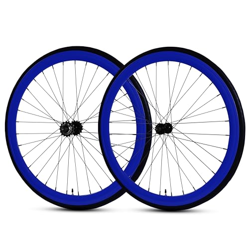 Fixie Wheelset. A Variety of Fixie Wheel Set Colors. Fixed Gear Rims Come with a Flip-Flop Rear Wheel. The Rims are 45mm Wheels with 700x25c Tires