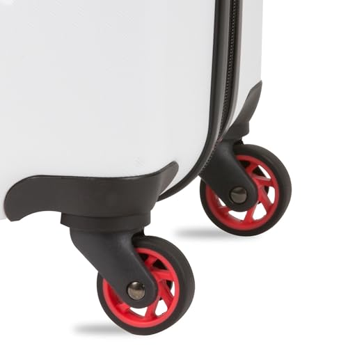 SwissGear 7366 Hardside Expandable Luggage with Spinner Wheels, White, Carry-On 19-Inch