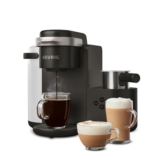 Keurig K-Cafe Single-Serve K-Cup Coffee Maker, Latte Maker and Cappuccino Maker, Comes with Dishwasher Safe Milk Frother, Coffee Shot Capability, Compatible with all Keurig K-Cup Pods, Dark Charcoal