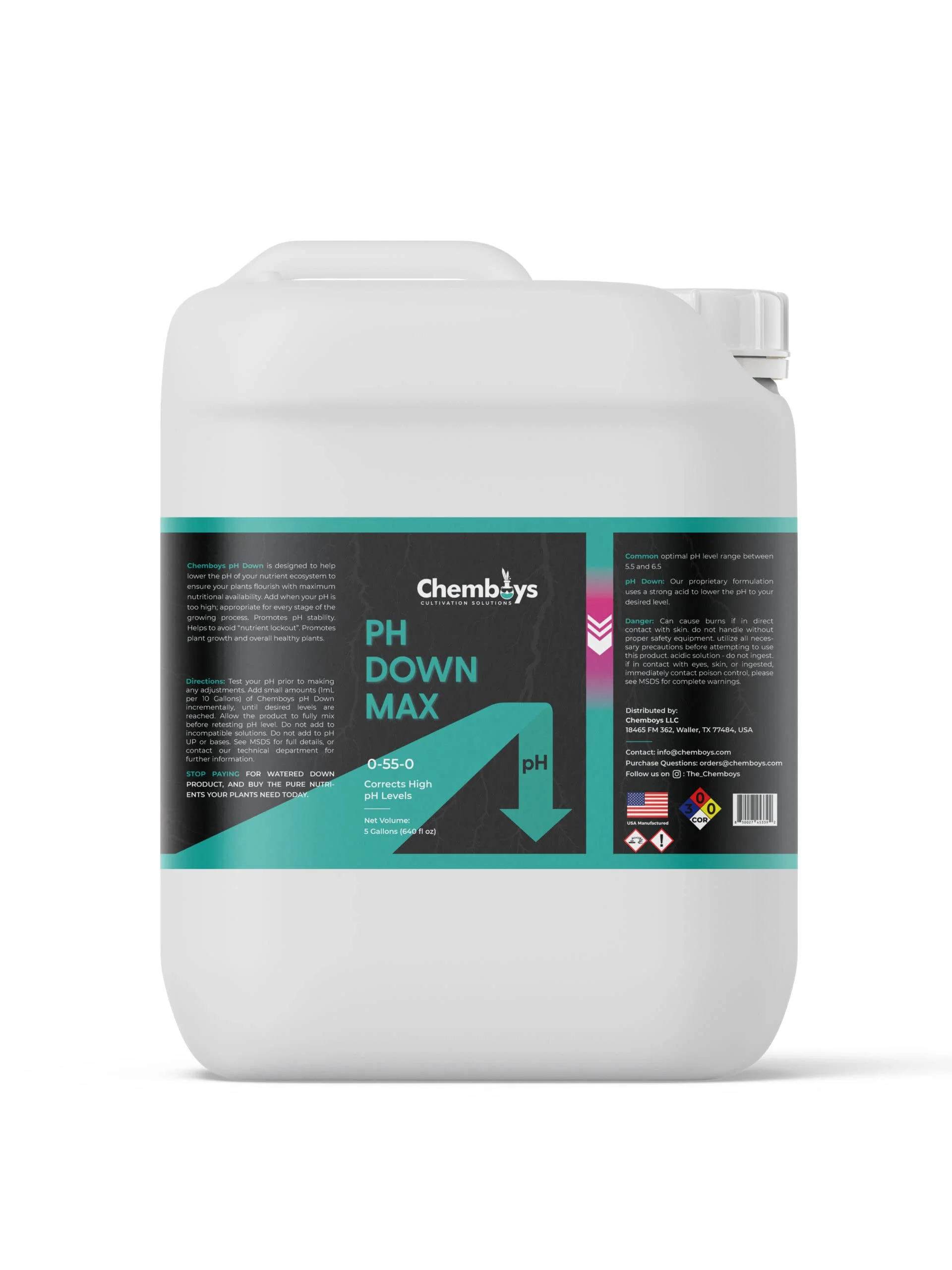 Chemboys pH Down MAX | Ultra Strength | (Quart)