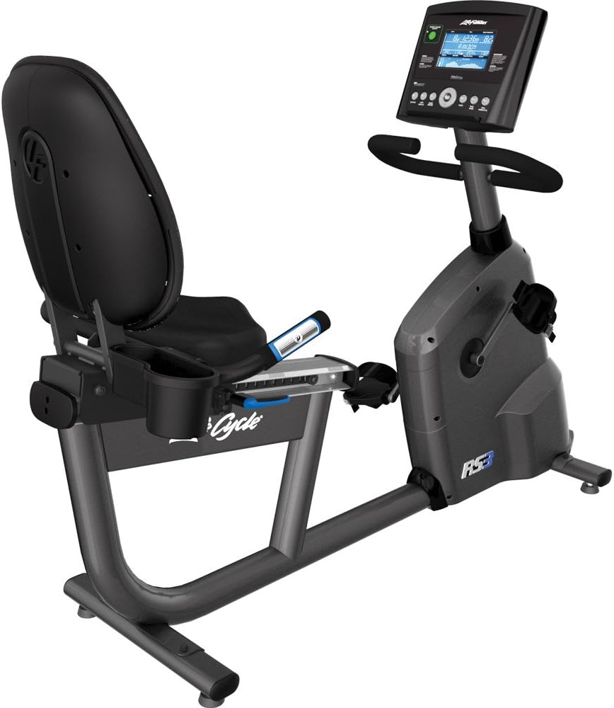 Life Fitness RS3 Recumbent Indoor Cycling Exercise Bike with Go Console