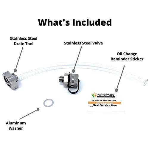 ValvoMax Quick Twist Oil Drain Valve the Fastest Easiest Cleanest Way to Change Oil at Home No Tools