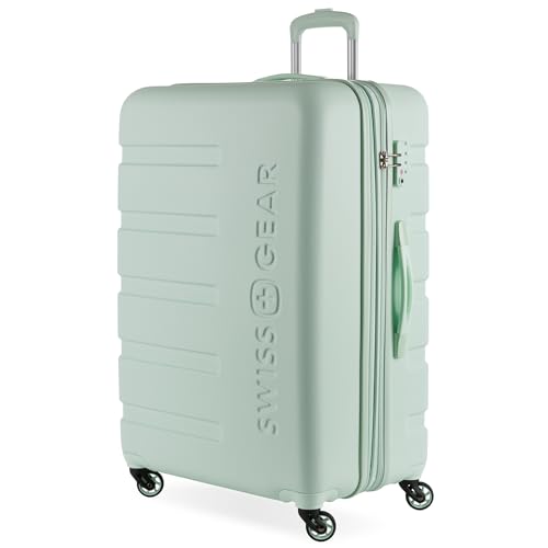 SwissGear 7366 Hardside Expandable Luggage with Spinner Wheels, White, Carry-On 19-Inch
