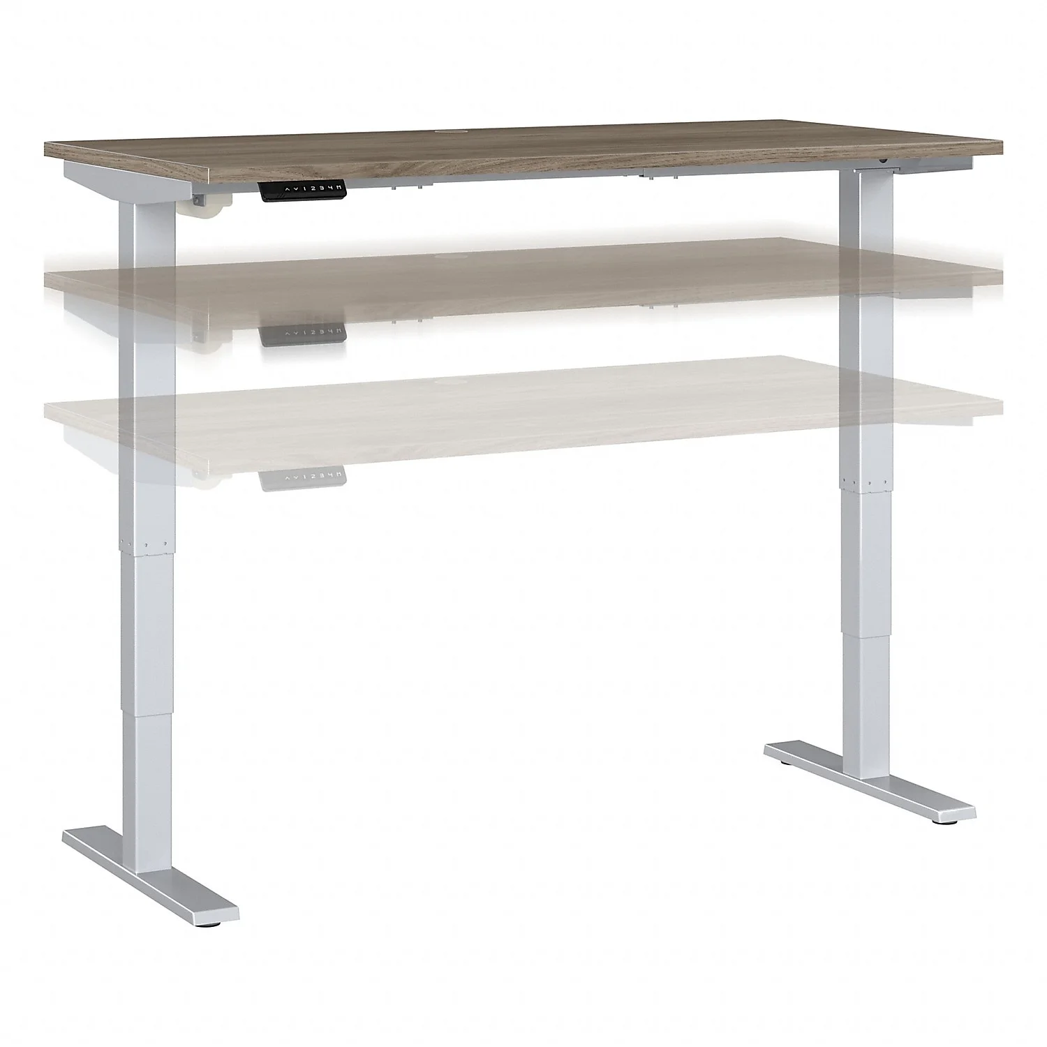Move 40 Series 60W x 30D Adjustable Desk in Modern Hickory - Engineered Wood