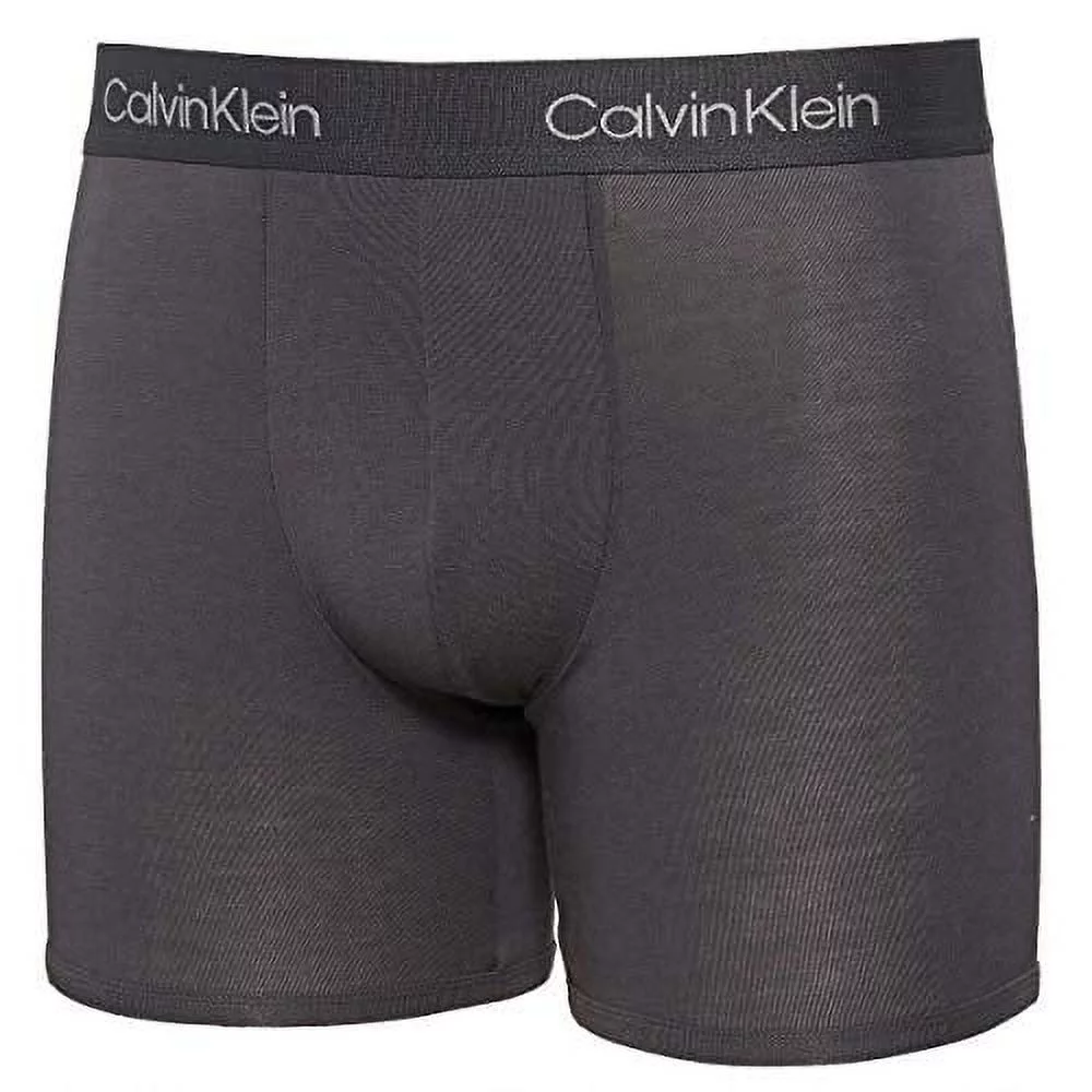 Calvin Klein Mens 3 Pack Body Modal Boxer Briefs (Medium, Black/Grey/Black)