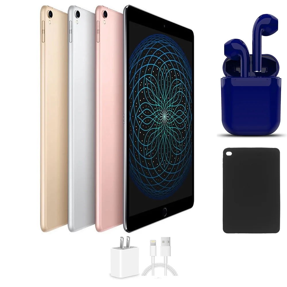 Open Box | Apple iPad Pro | 10.5-inch | 512GB | Wi-Fi Only | Space Gray/Silver | Bundle: USA Essentials Bluetooth/Wireless Airbuds, Case, Rapid Charger By Certified 2 Day Express