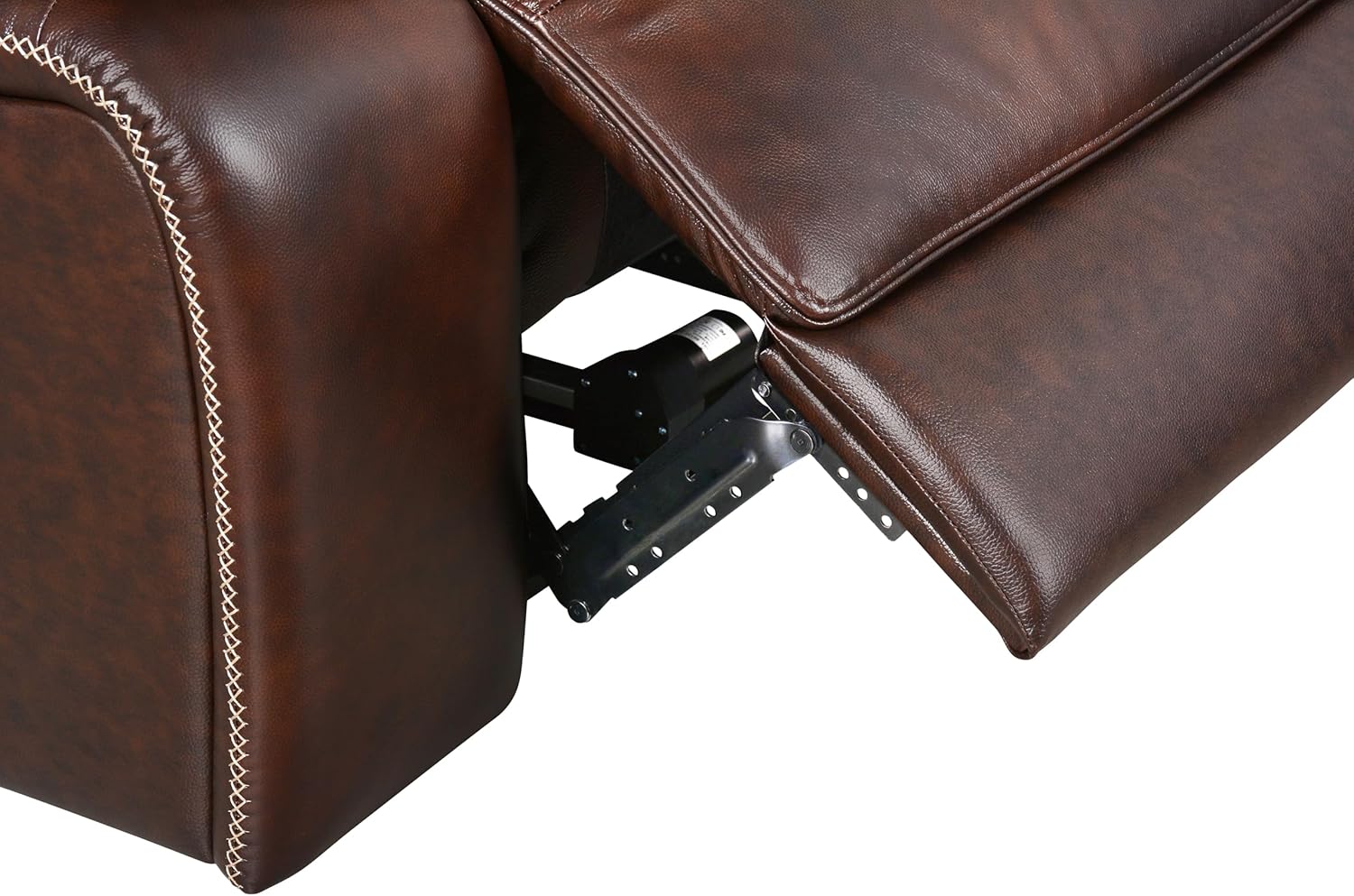 Abbyson Living Vanessa Top Grain Leather 6 Piece Power Reclining Sectional, Brown