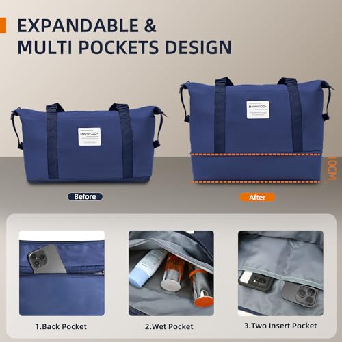 SHOWKOO Luggage Sets Expandable PC+ABS Durable Suitcase Double Wheels TSA Lock Black