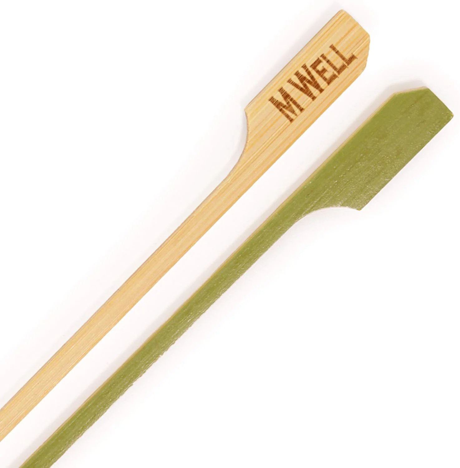 Medium Well Steak Doneness Marking Natural Bamboo Paddle Skewers Sticks, 1,000 Pieces