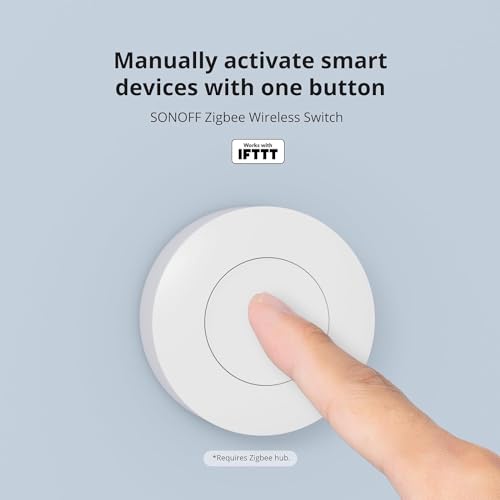 SONOFF Zigbee Switch, SNZB-01P Wireless Push Button, Supports to Create Smart Scenes, Trigger The Connected Devices on eWelink APP with Three Control Options, SONOFF ZigBee Bridge Required, 2Pack